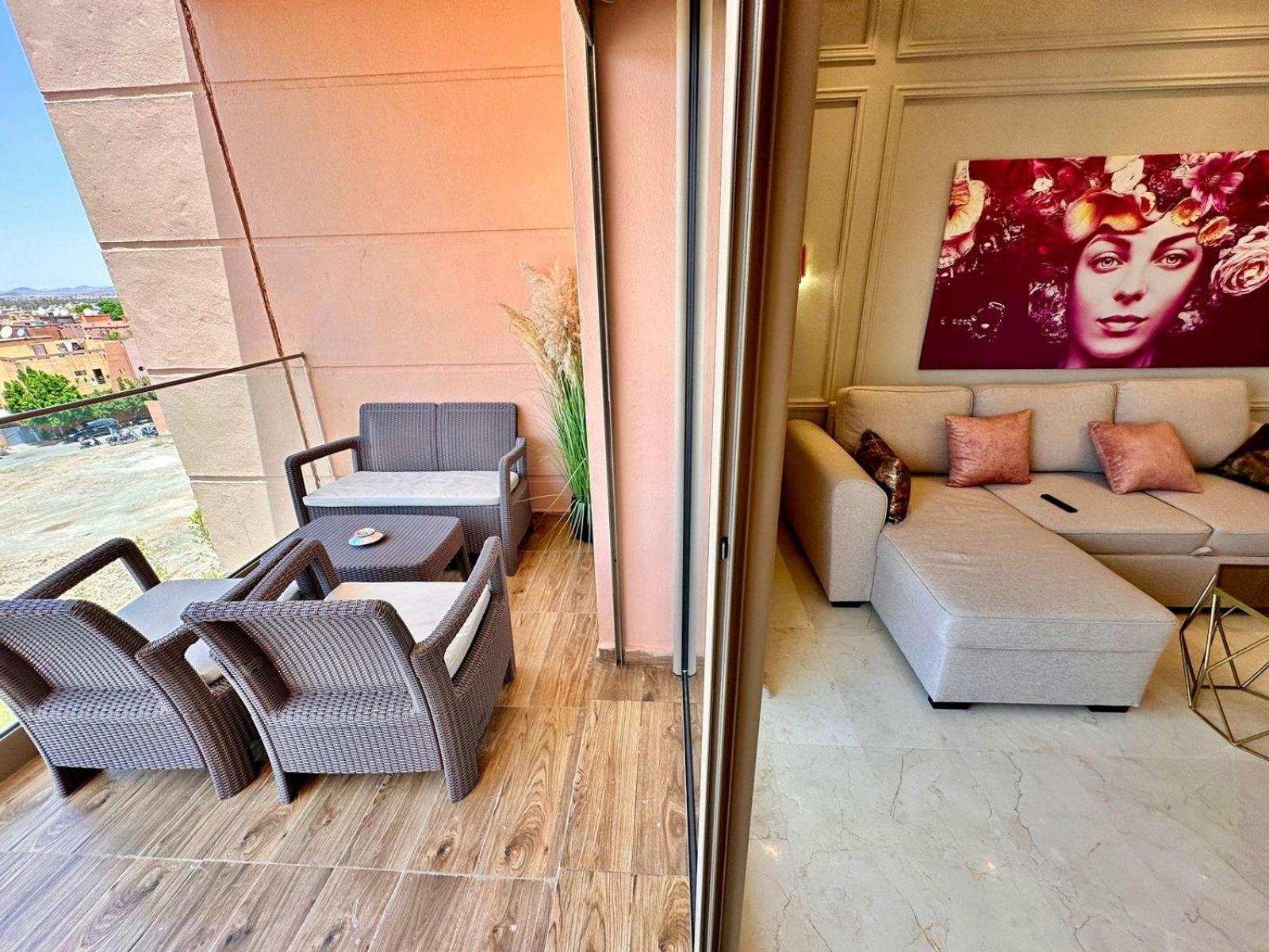 Appartement Luxueux Avec Piscine 10 Minutes Du Centre Ville Marrakesh Eksteriør billede